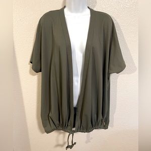 Lucy Olive Green Short Sleeve Cardigan